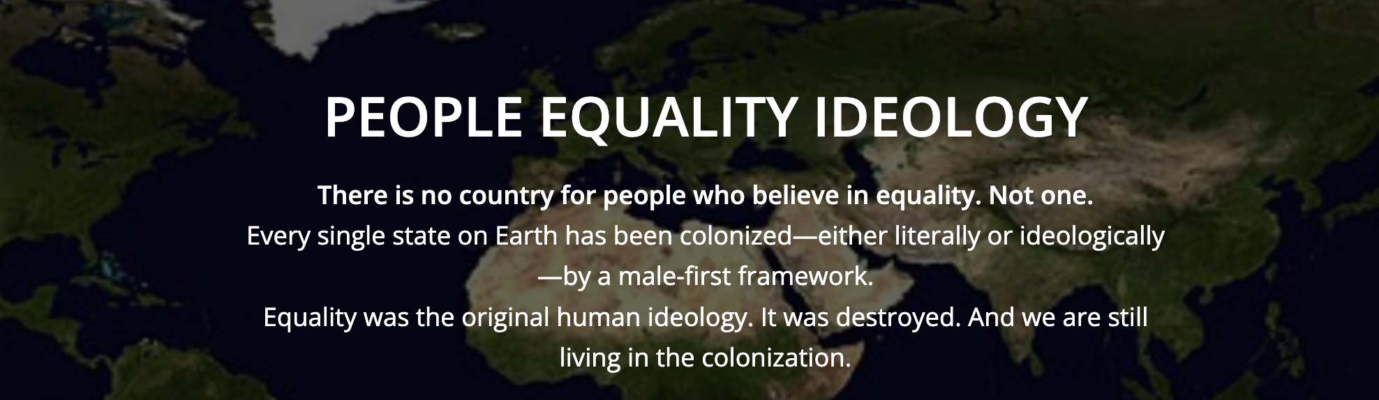 You are currently viewing PEOPLE EQUALITY IDEOLOGY